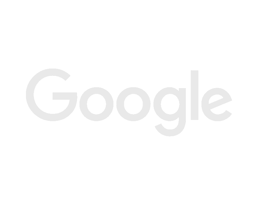 Gray Google logo with a clean, modern sans-serif font displayed on a black background.