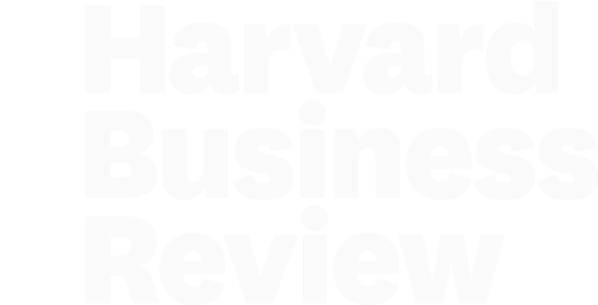 Harvard Business Review logo in bold white text stacked on three lines against a transparent background.